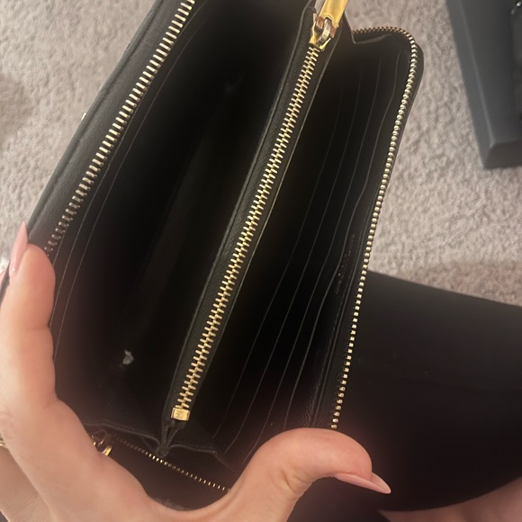 Yves Saint Laurent Black and Gold Quilted Wallet - Picture 5 of 12